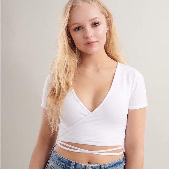 Garage Crop Wrap Top - Picture 2 of 2